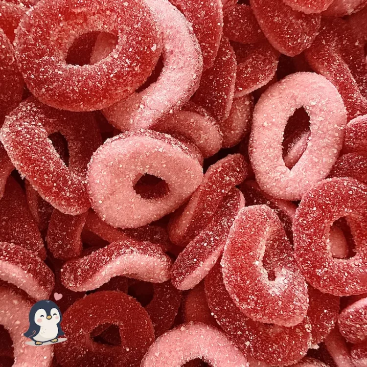 Bonbons – Anneaux Fraise Acides Halal